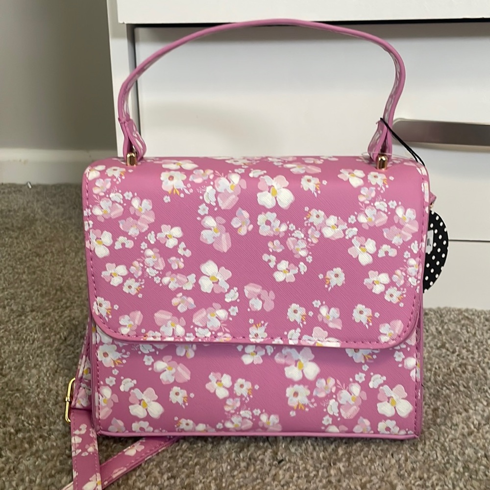 Pink Floral Crossbody Purse NWT
